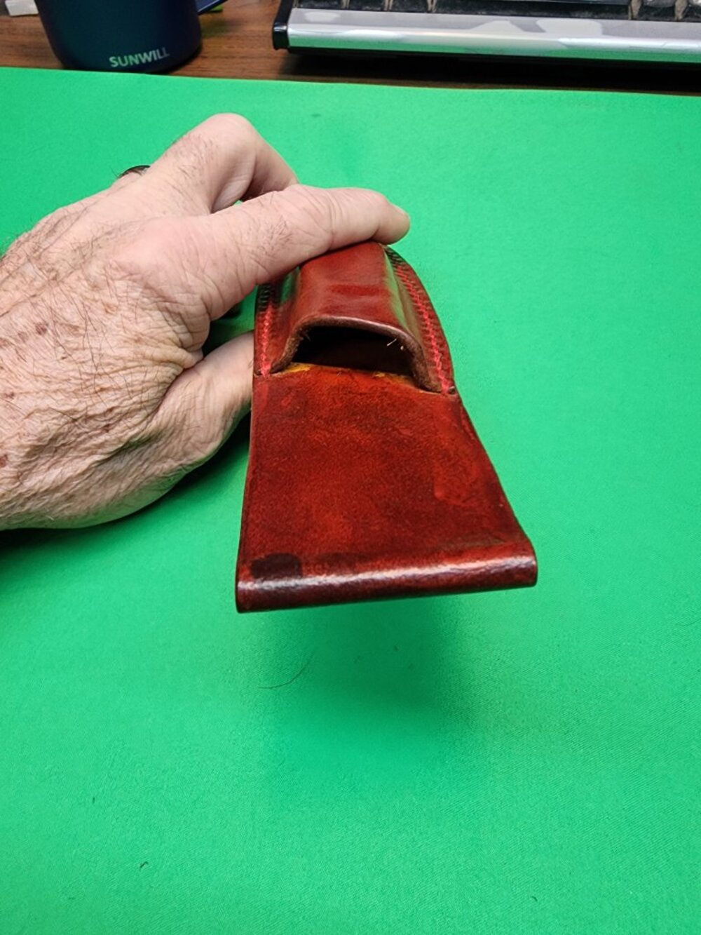 Handmade Leather Sheath with Mastercraft Crescent Wrench - Picture 6 of 10
